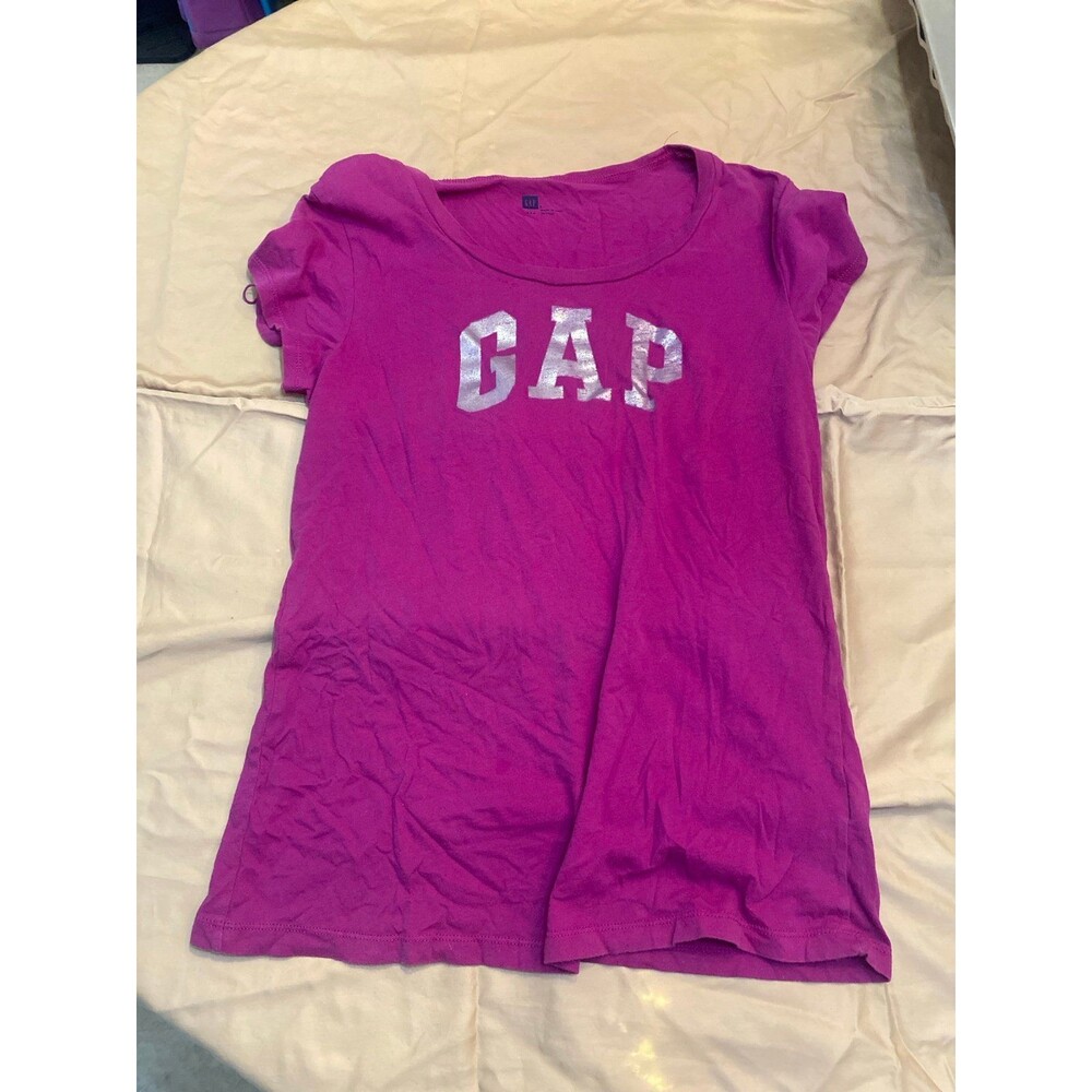 Vintage Y2K Gap Classic Arch Logo Short Sleeve Baby Tee Fuchsia Pink Women’s L